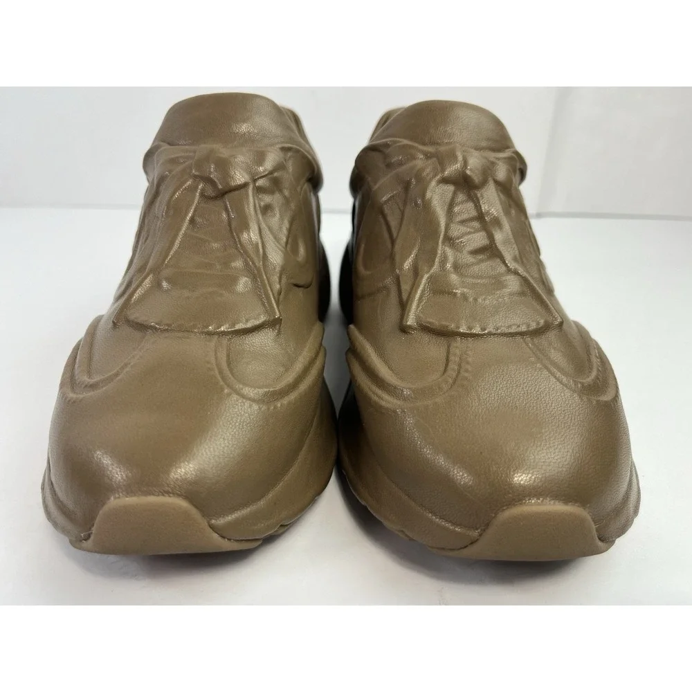 Tory Burch Good Luck X-ray Trainer Leather Brown Size 7.5M - MSRP: $398